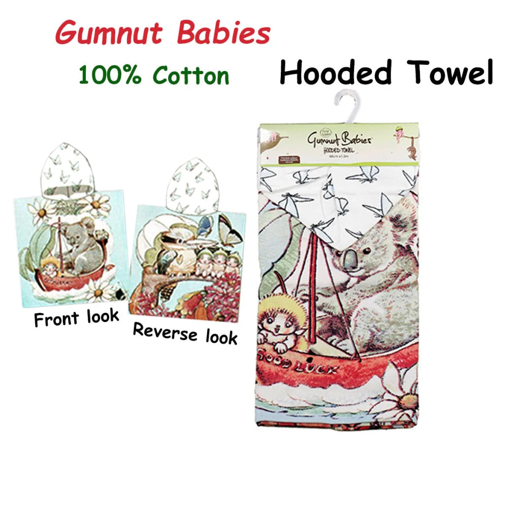 Hooded Towel Caprice Gumnut Babies Cotton Licensed 60 x 120