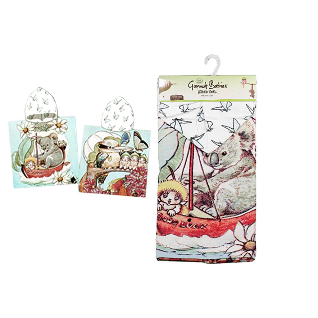 Hooded Towel Caprice Gumnut Babies Cotton Licensed 60 x 120