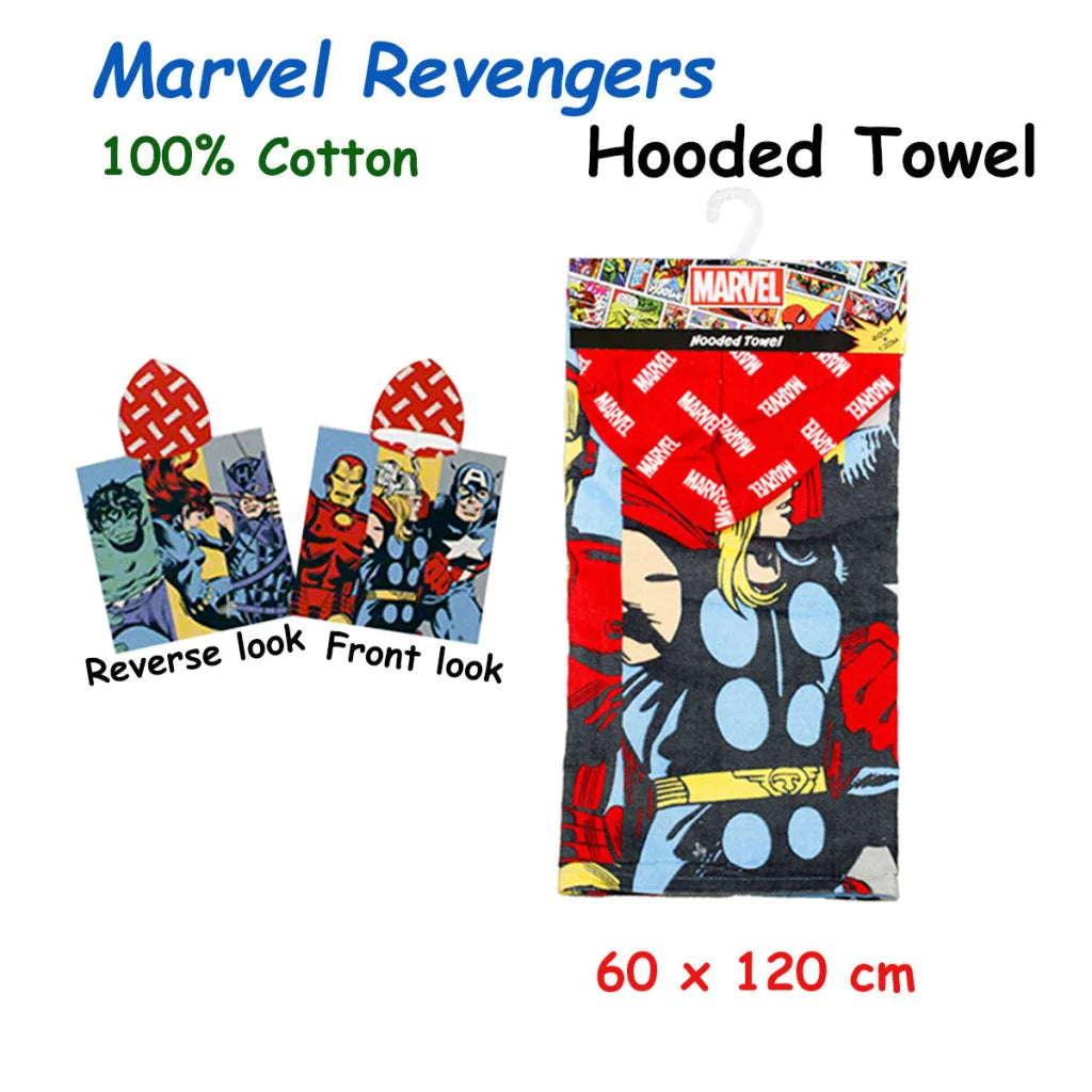 Hooded Towel Caprice Marvel Revengers Cotton Licensed 60 x