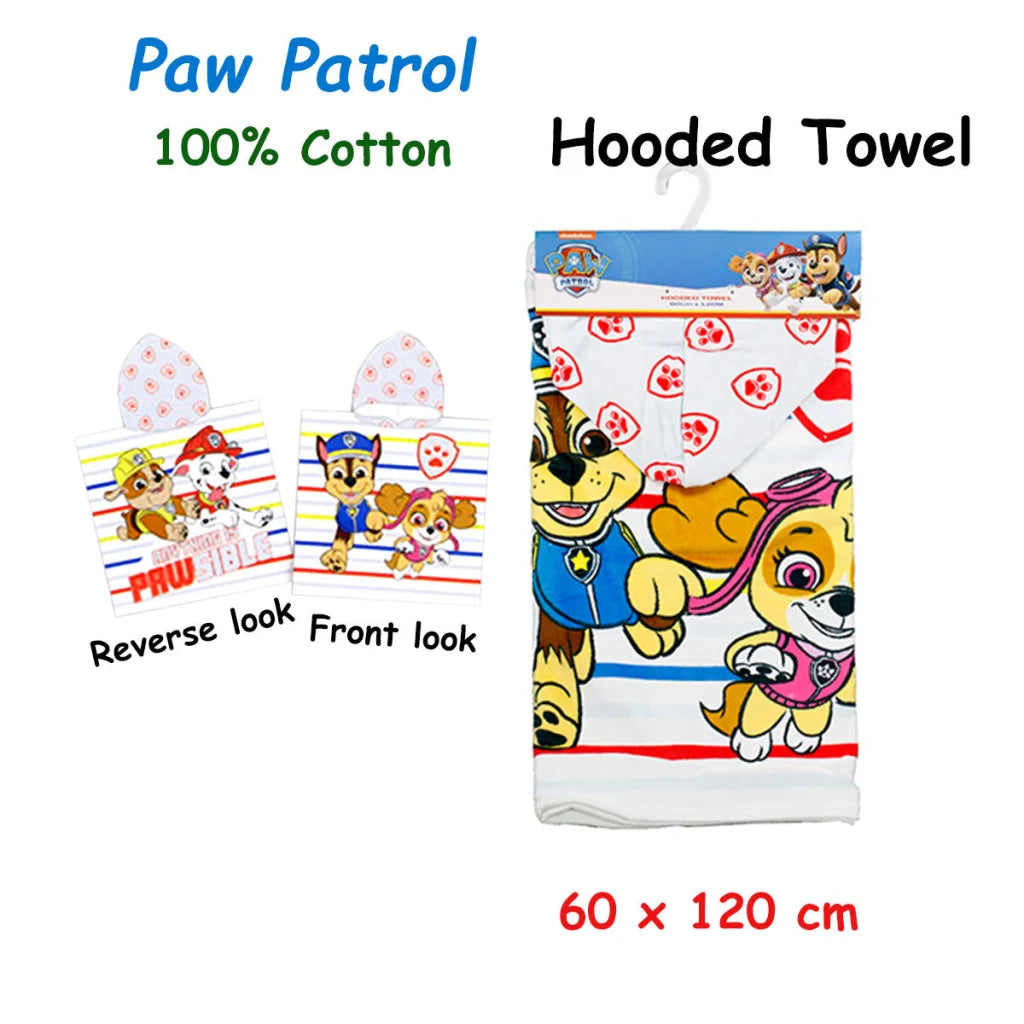 Hooded Towel Caprice Paw Patrol Cotton Licensed 60 x 120 cm