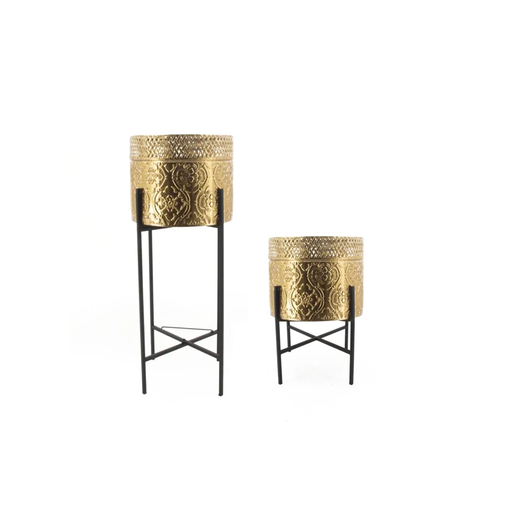 Hope Planter - Gold - Set of 2 - Home & Garden > Artificial