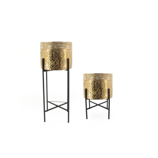 Hope Planter - Gold - Set of 2 - Home & Garden > Artificial
