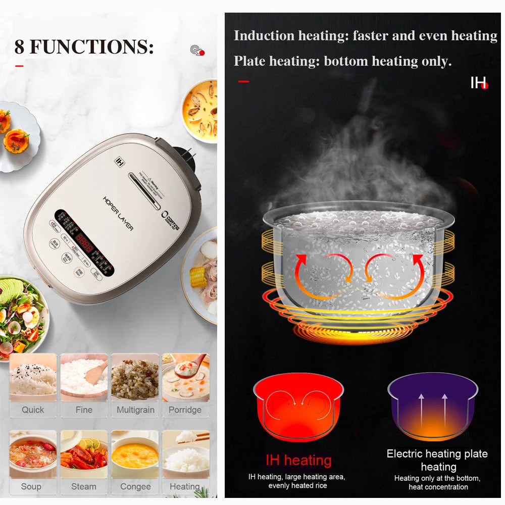 Hoper Layer 4L Electric Rice Cooker IH Heating Zero Coating
