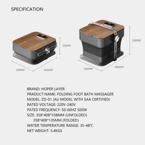 Hoper Layer Electric DPS Heating Folding Foot Bath Massager