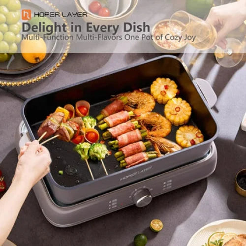 HOPER LAYER Electric Hot Pot 6L – Multifunctional Nonstick