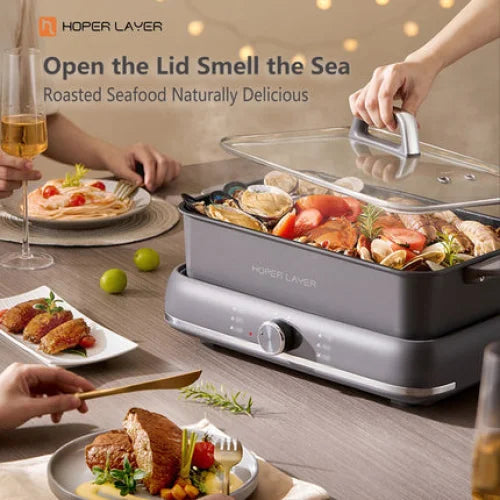 HOPER LAYER Electric Hot Pot 6L – Multifunctional Nonstick