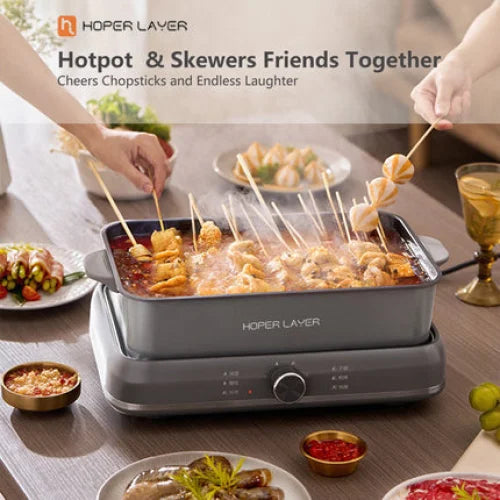 HOPER LAYER Electric Hot Pot 6L – Multifunctional Nonstick