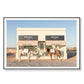 Horses Prada Canvas Wall Art Black Frame 70cm x 100cm