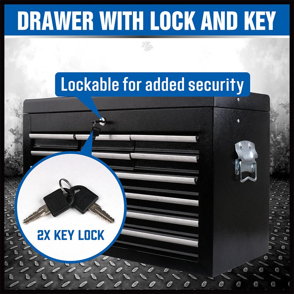 HORUSDY 10-Drawer Tool Box Chest Lockable Cabinet Garage