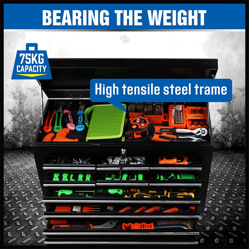 HORUSDY 10-Drawer Tool Box Chest Lockable Cabinet Garage