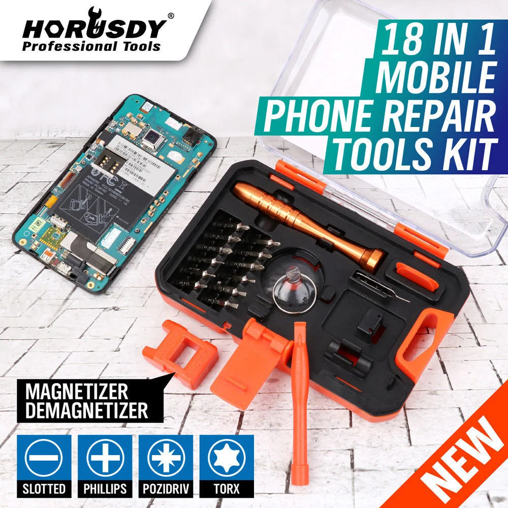 HORUSDY 18 in 1 Mobile Phone Repair Tools Kit Pry Opening