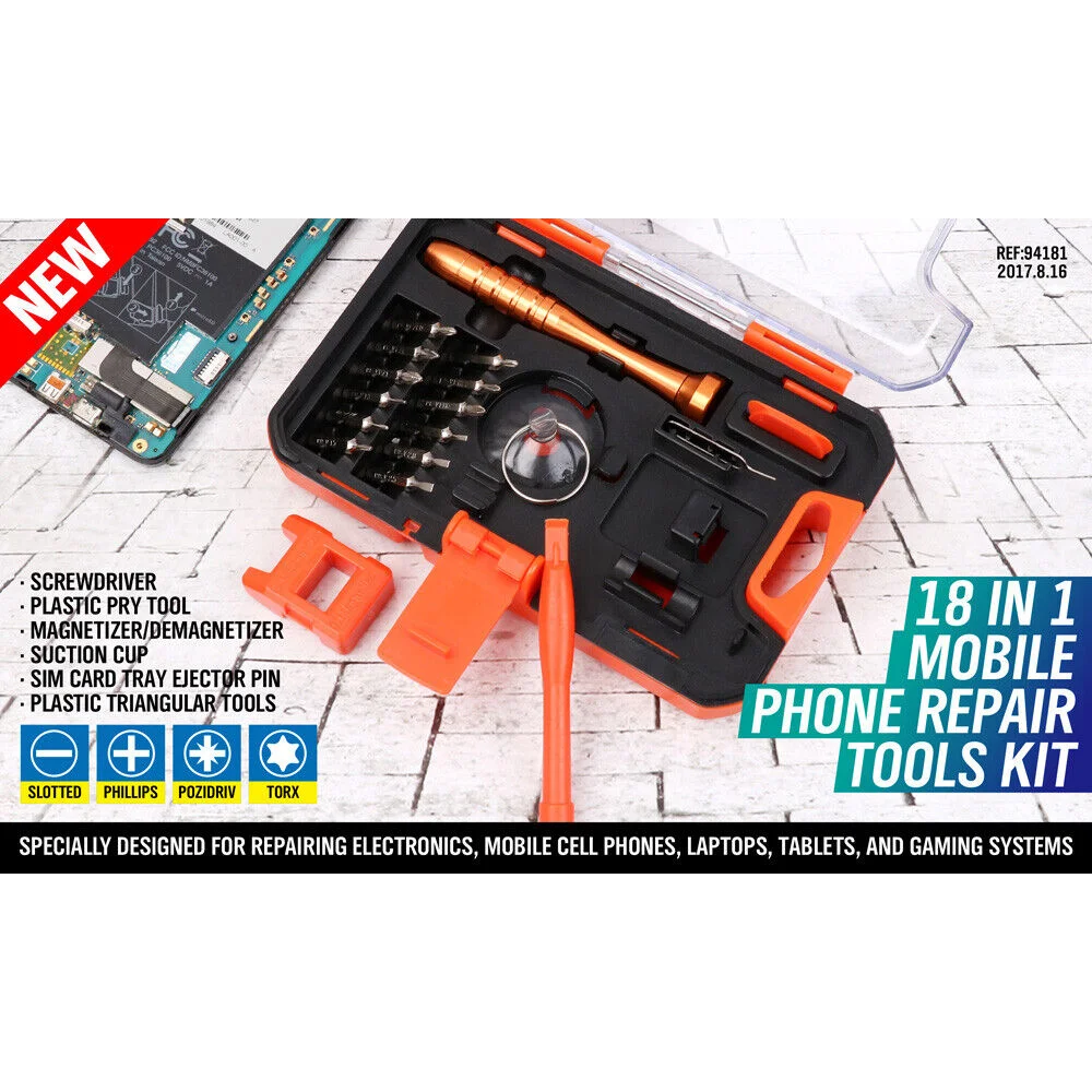 HORUSDY 18 in 1 Mobile Phone Repair Tools Kit Pry Opening