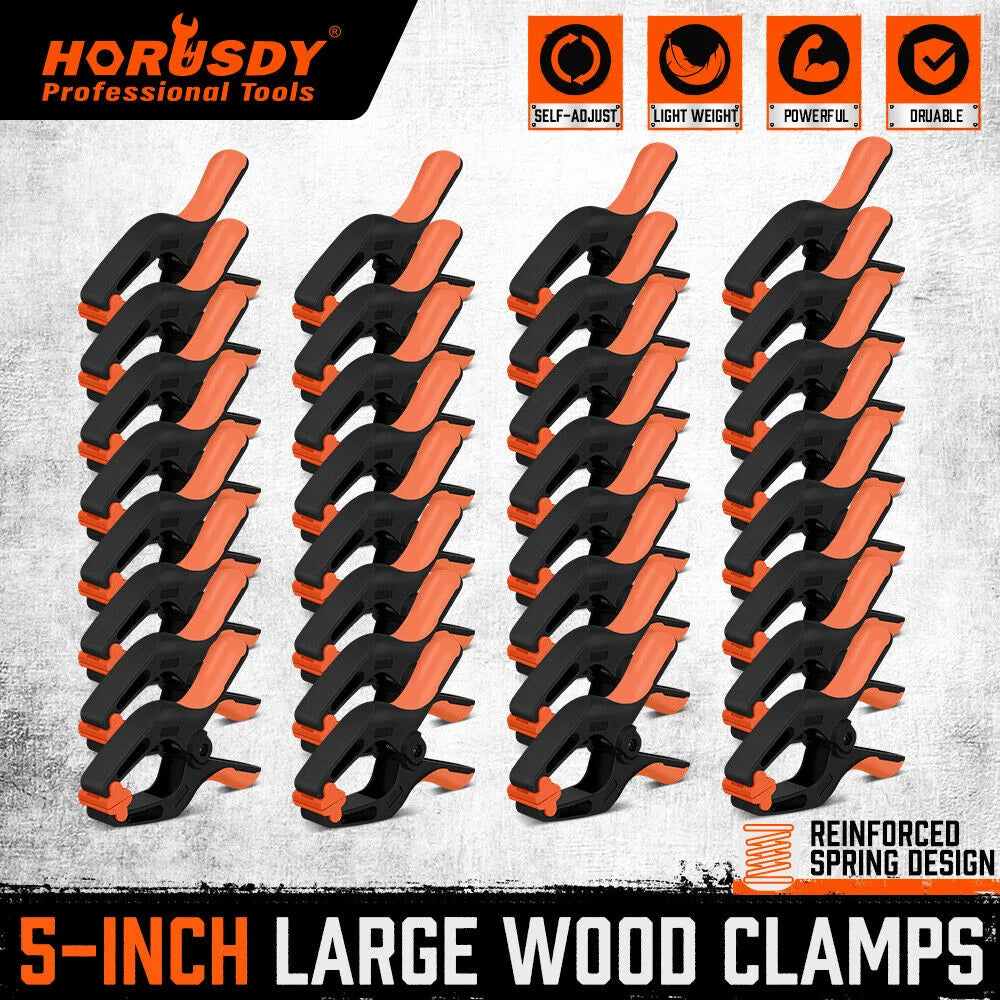 HORUSDY 32Pc Nylon Spring Clamp 7’’ Extra Large Rubber