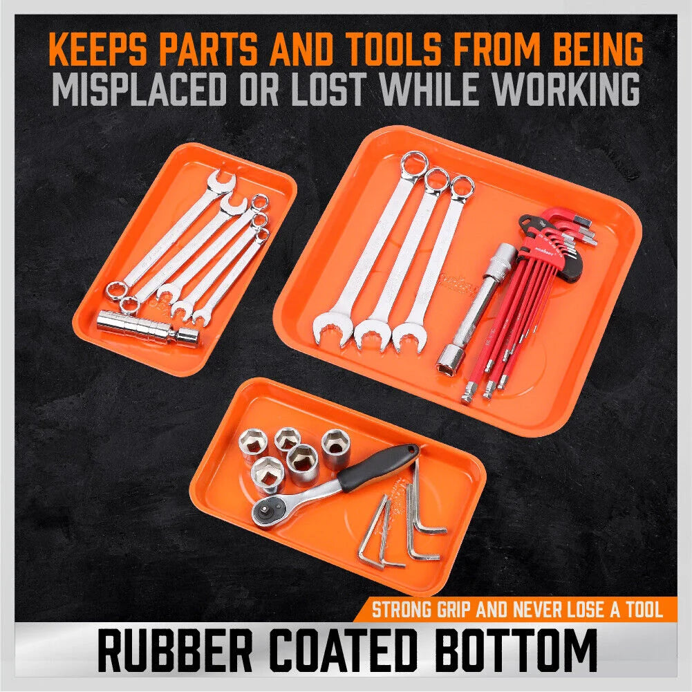 HORUSDY 3Pcs Magnetic Parts Tray Set Small Parts Tool