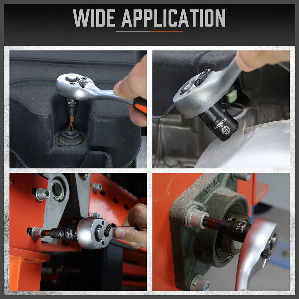 HORUSDY 66Pcs Torx Bit Socket Female External Socket Set