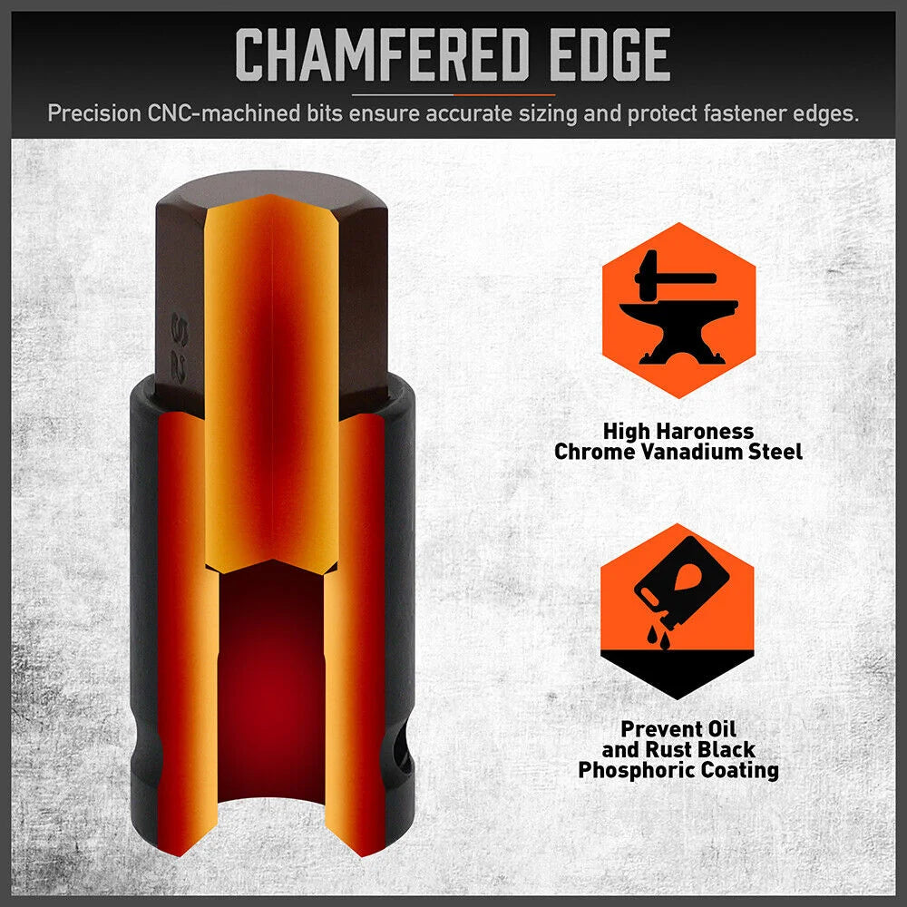HORUSDY 66Pcs Torx Bit Socket Female External Socket Set