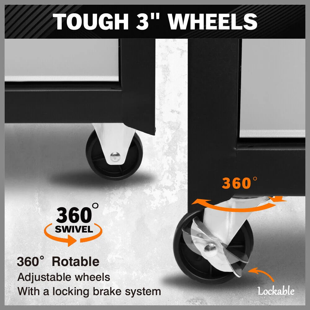 HORUSDY 7-Drawer Tool Box Trolley Cabinet Storage Cart