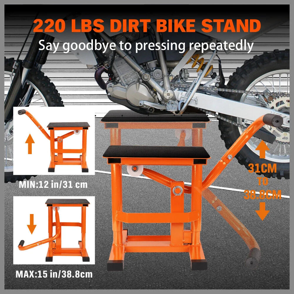 HORUSDY Motorbike Jack Lift 220Lbs Crank Lift Manual Repair