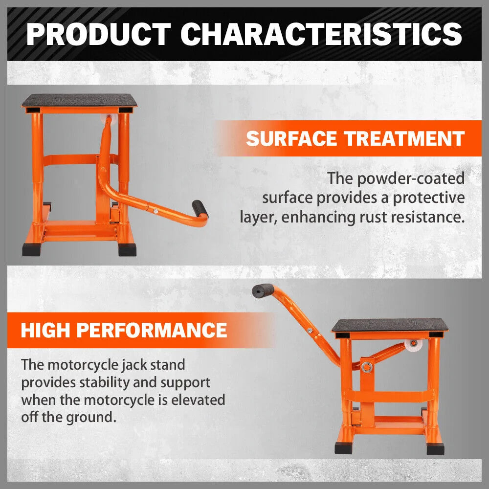 HORUSDY Motorbike Jack Lift 220Lbs Crank Lift Manual Repair