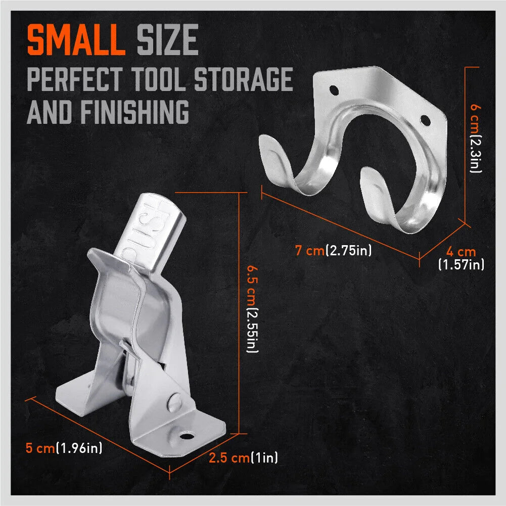 HORUSDY Spring Grip Mop & Broom Holder Wall Mounted Garden