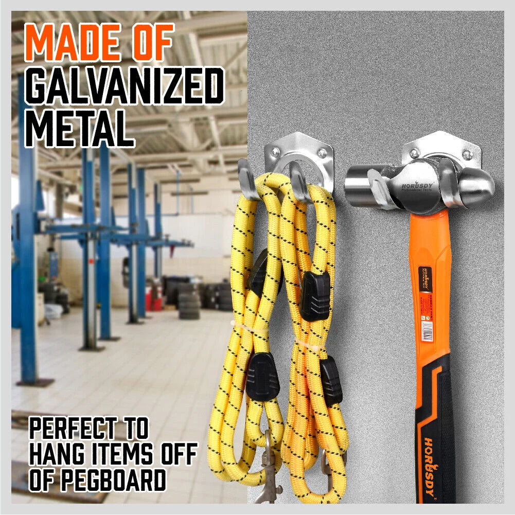 HORUSDY Spring Grip Mop & Broom Holder Wall Mounted Garden