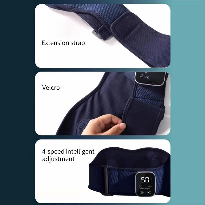 Hot Compress Waist Massager For Period Pain Relief Navy