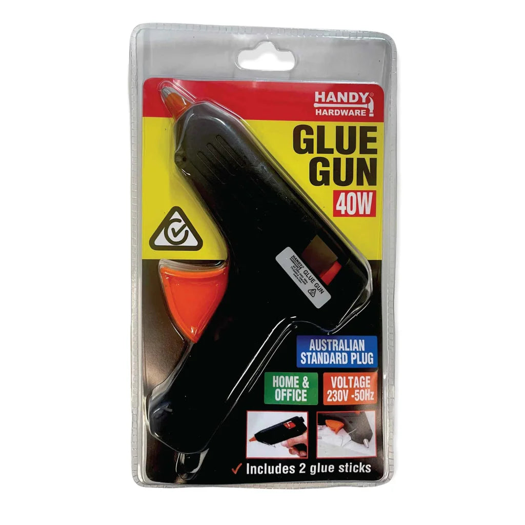 Hot Glue Gun 40W Handy Hardware SAA RCM Craft Adhesive + 2x