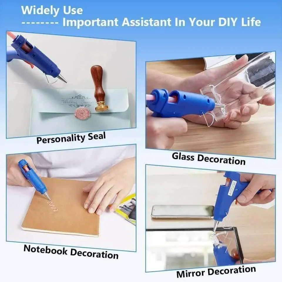 HOT MELT GLUE GUN TRIGGER ADHESIVE WITH STICKS REPAIR KIT