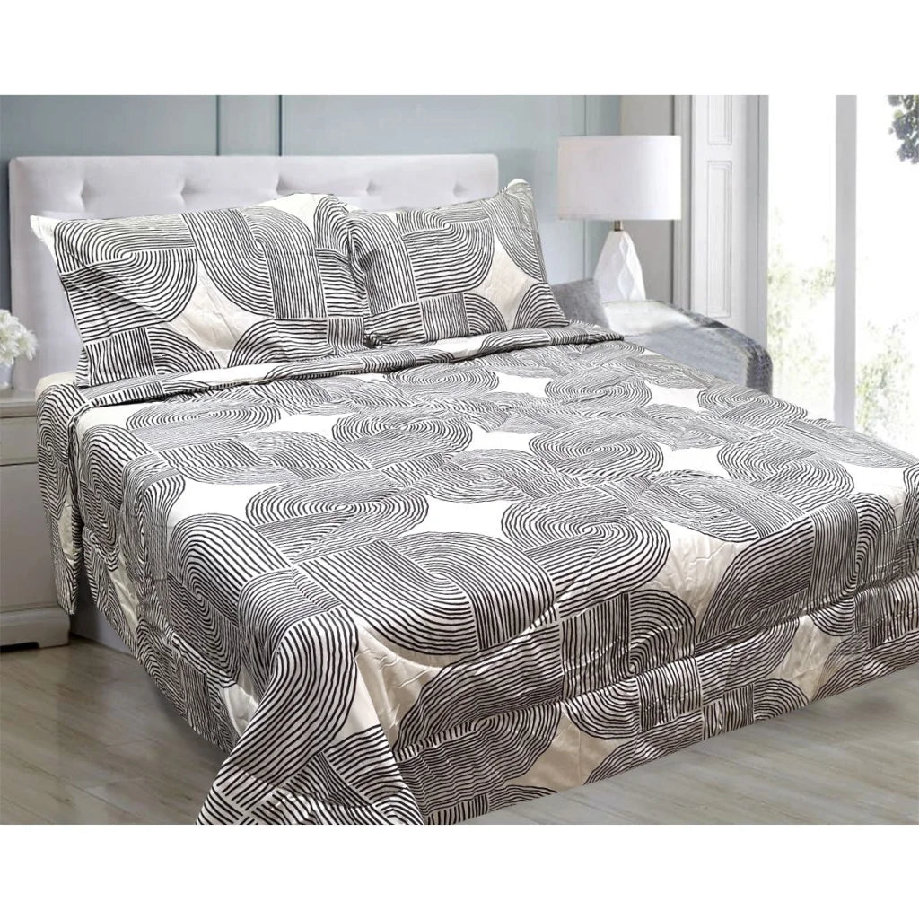 Hotel Living Comforter Set 3 Pce Queen/King Oscar Curves