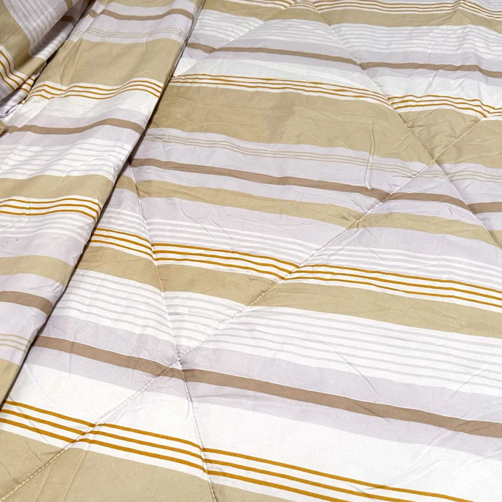 Hotel Living Comforter Set 3 Pce Queen/King Oscar Stripes