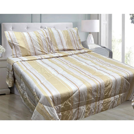 Hotel Living Comforter Set 3 Pce Queen/King Oscar Stripes