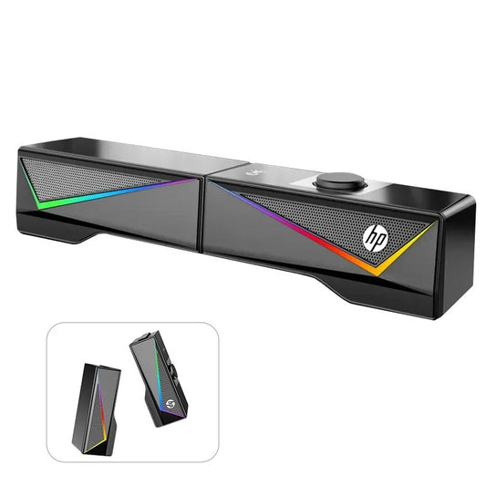 HP DHE-6005 Wired RGB Gaming Surround Soundbar Stereo