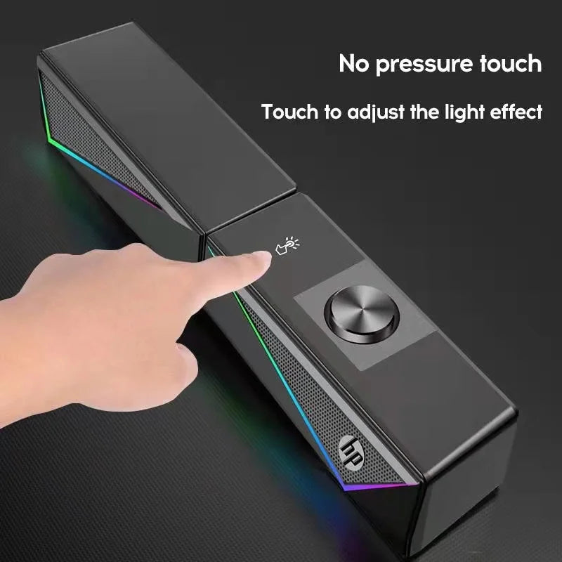 HP DHE-6005 Wired RGB Gaming Surround Soundbar Stereo