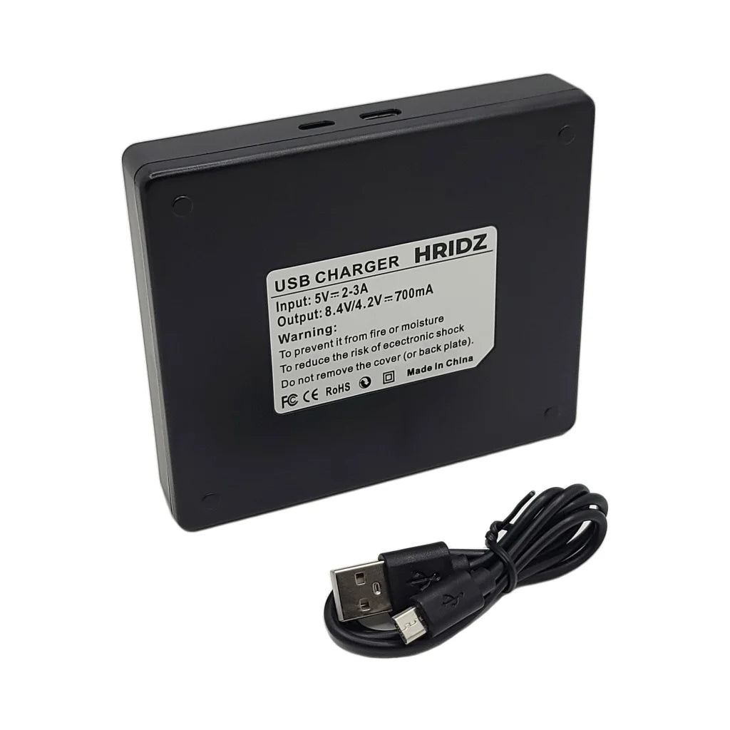 Hridz BLE9 Dual Charger For Panasonic Lumix BLG10 BLE9E