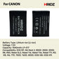 Hridz LP-E17 Batteries & Dual Charger For Canon EOS M6 200D