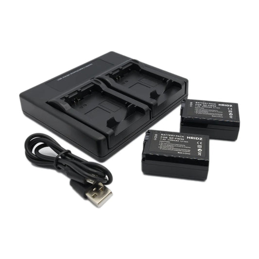 Hridz NP-FW50 Battery & Charger Pack for Sony NP-FW50