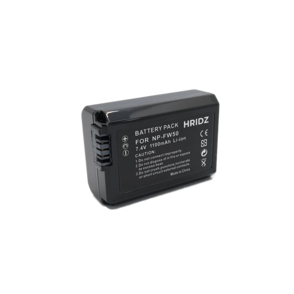 Hridz NP-FW50 Battery & Charger Pack for Sony NP-FW50