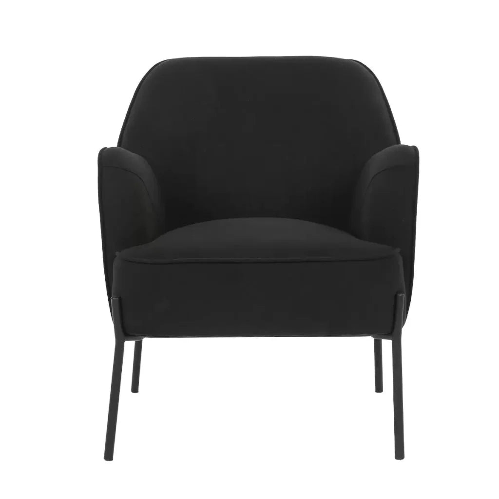 Hugo upholstered armchair black - Furniture > Bar Stools &
