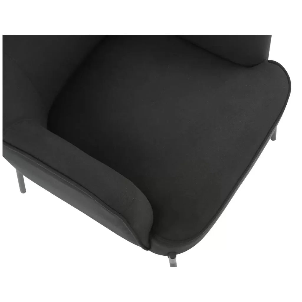 Hugo upholstered armchair black - Furniture > Bar Stools &