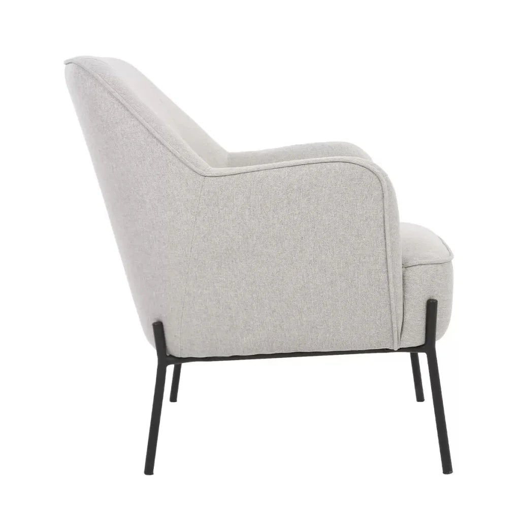 Hugo upholstered armchair ivory - Furniture > Bar Stools &