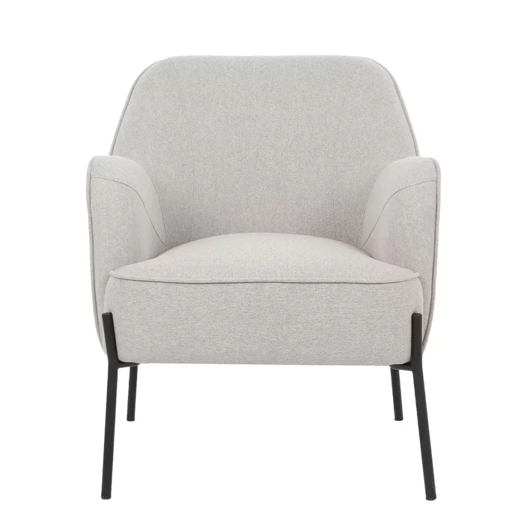 Hugo upholstered armchair ivory - Furniture > Bar Stools &