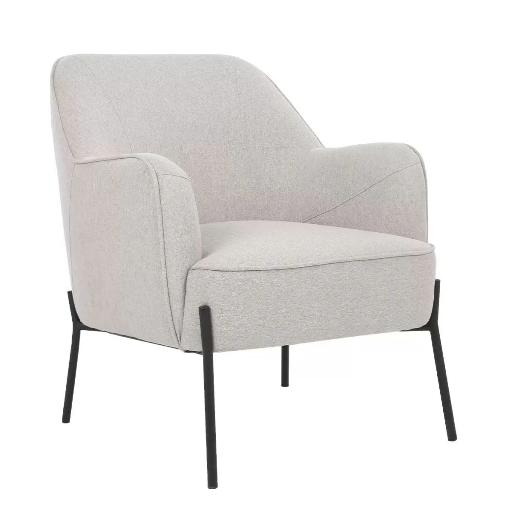 Hugo upholstered armchair ivory - Furniture > Bar Stools &