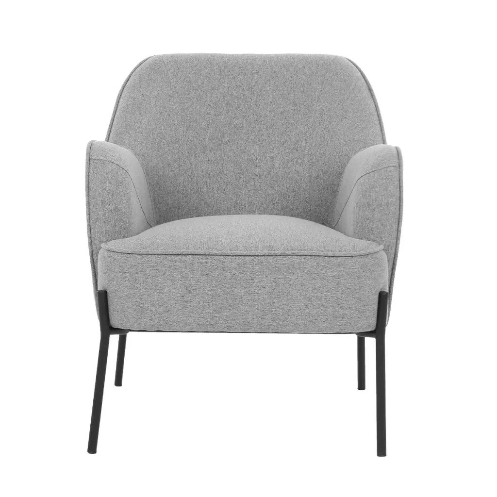 Hugo upholstered armchair light grey - Furniture > Bar