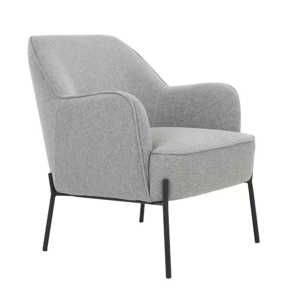 Hugo upholstered armchair light grey - Furniture > Bar