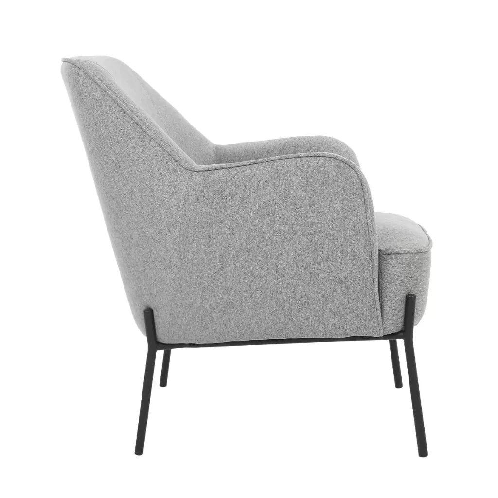 Hugo upholstered armchair light grey - Furniture > Bar