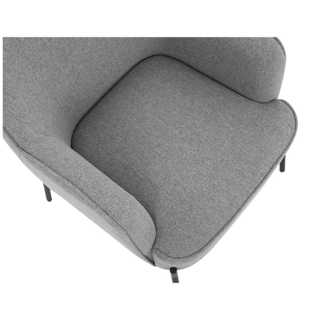 Hugo upholstered armchair light grey - Furniture > Bar