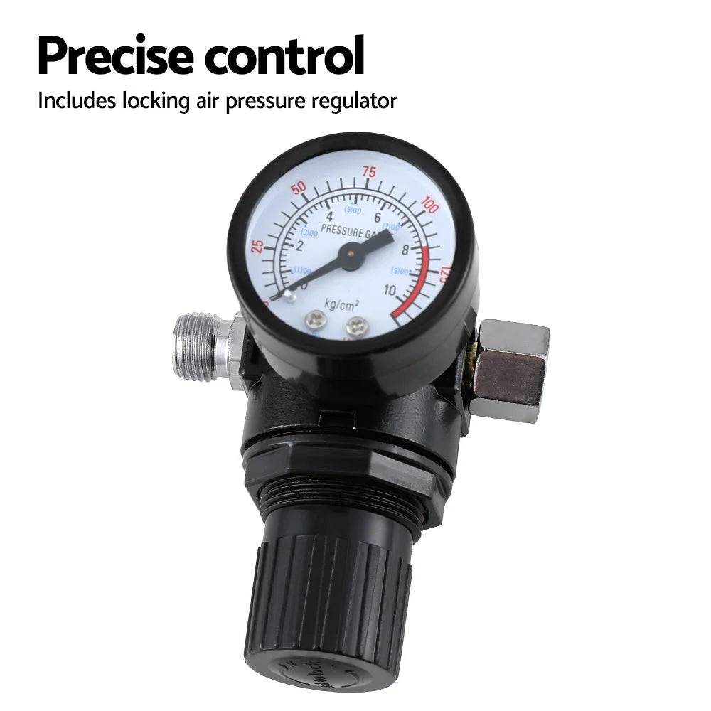 HVLP Air Spray Gun Gravity Feed with Cup & Nozzles - Set