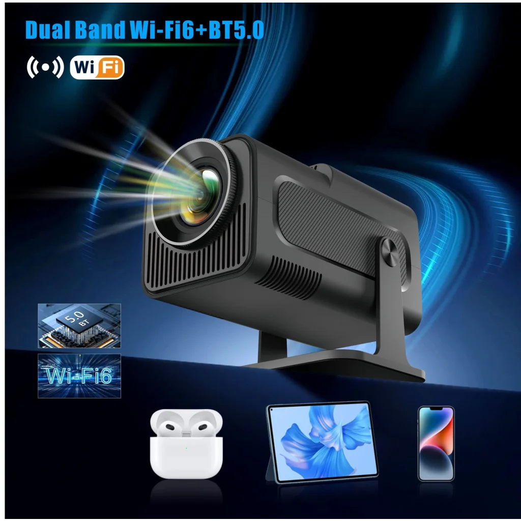 HY320 Android AOSP 4K Full HD Video Projector with Wi-Fi 6