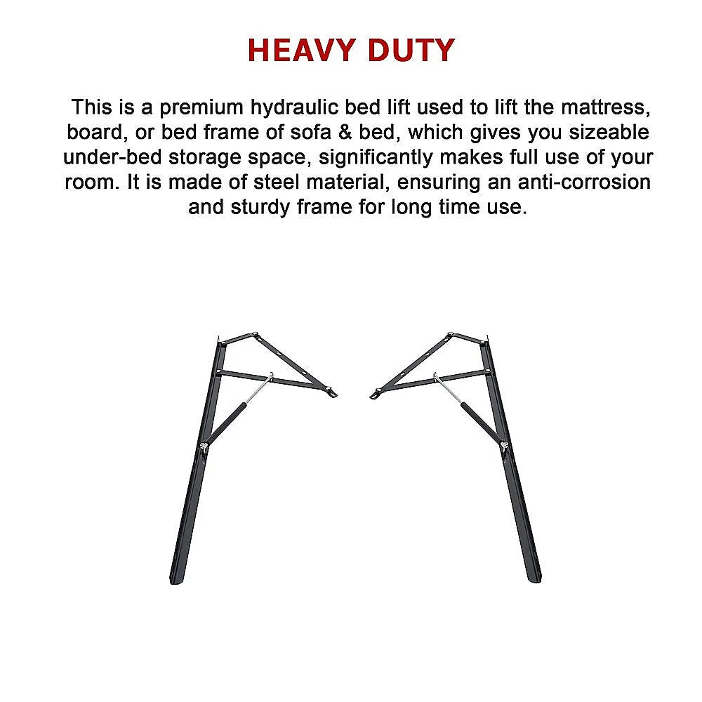 Hydraulic Bed Lift Kit 60’’ for Space Saving Bed or Sofa Bed