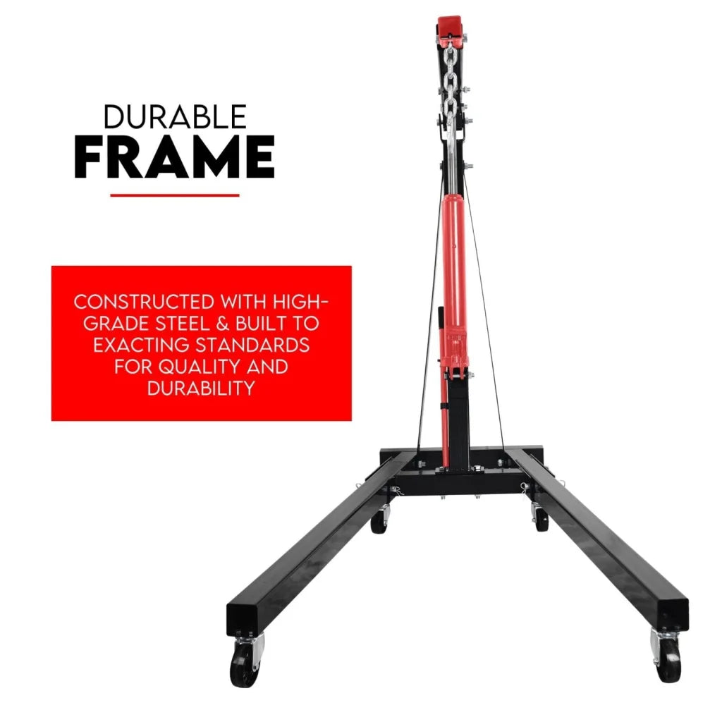 Hydraulic Engine Crane 2 Ton Folding Hoist Stand Mobile